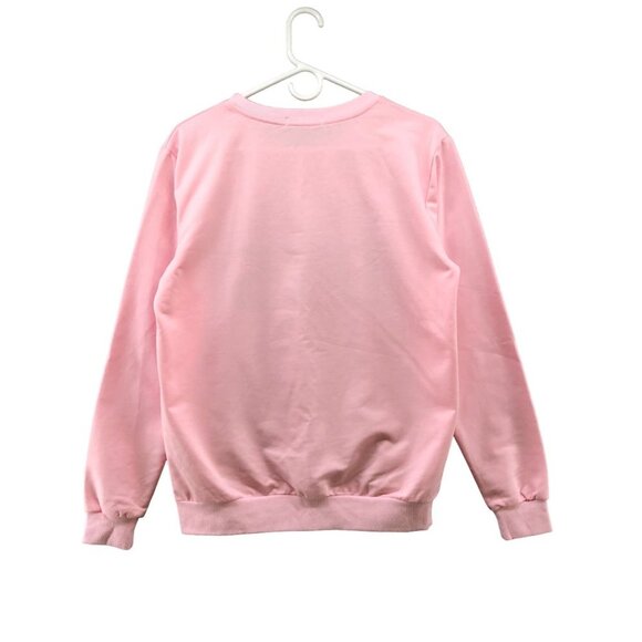 BTS K-Pop Sweatshirt Size Medium M Pink Graphic Lightweight Pullover Crewneck - Picture 2 of 9